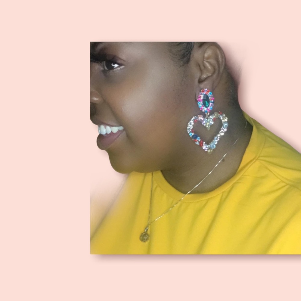 Crystal Heart earrings